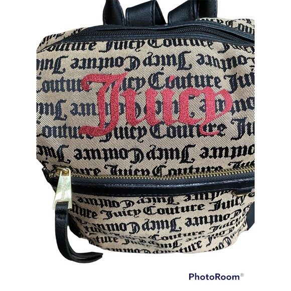 Juicy Couture all-over logo backpack pop out red glitter juicy spell out main image 8